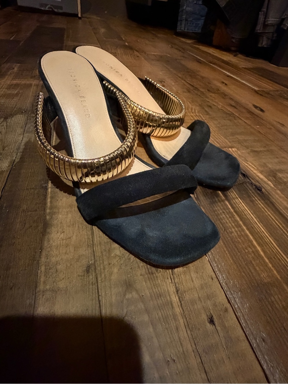 Veronica Beard Tobin sandals in black suede  heels